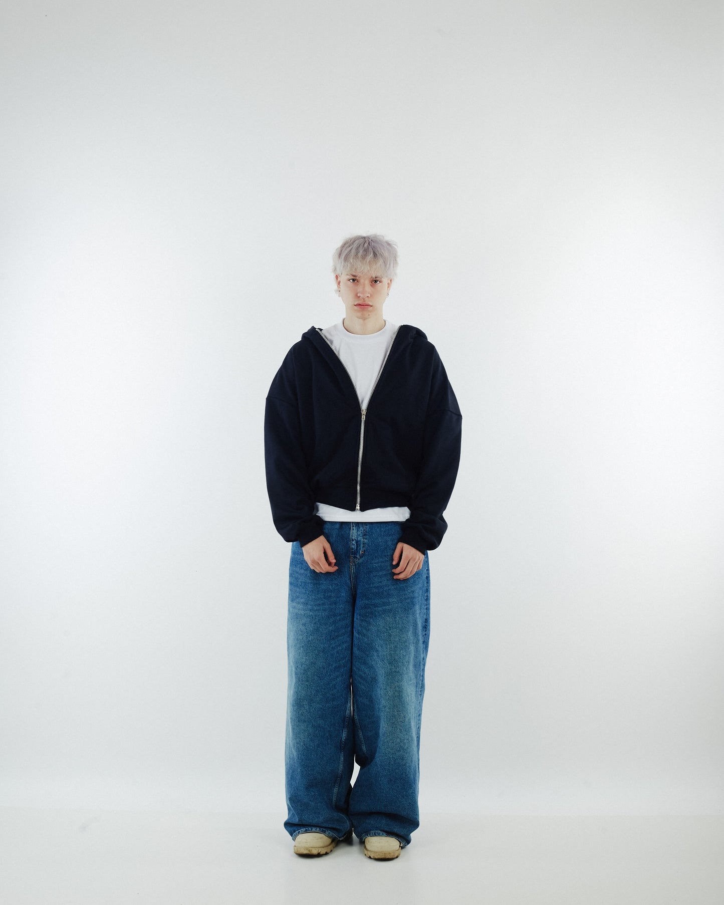 BOXY FIT ZIP UP HOODIE VL2