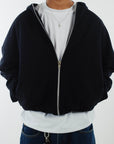 BOXY FIT ZIP UP HOODIE VL2 - humanmob.cl