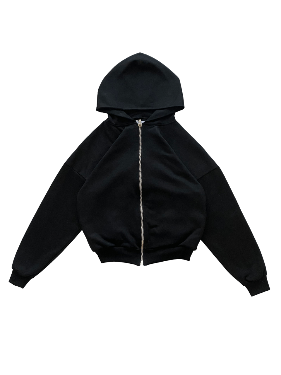 Boxy Fit Zip Up Hoodie Humanmobcl