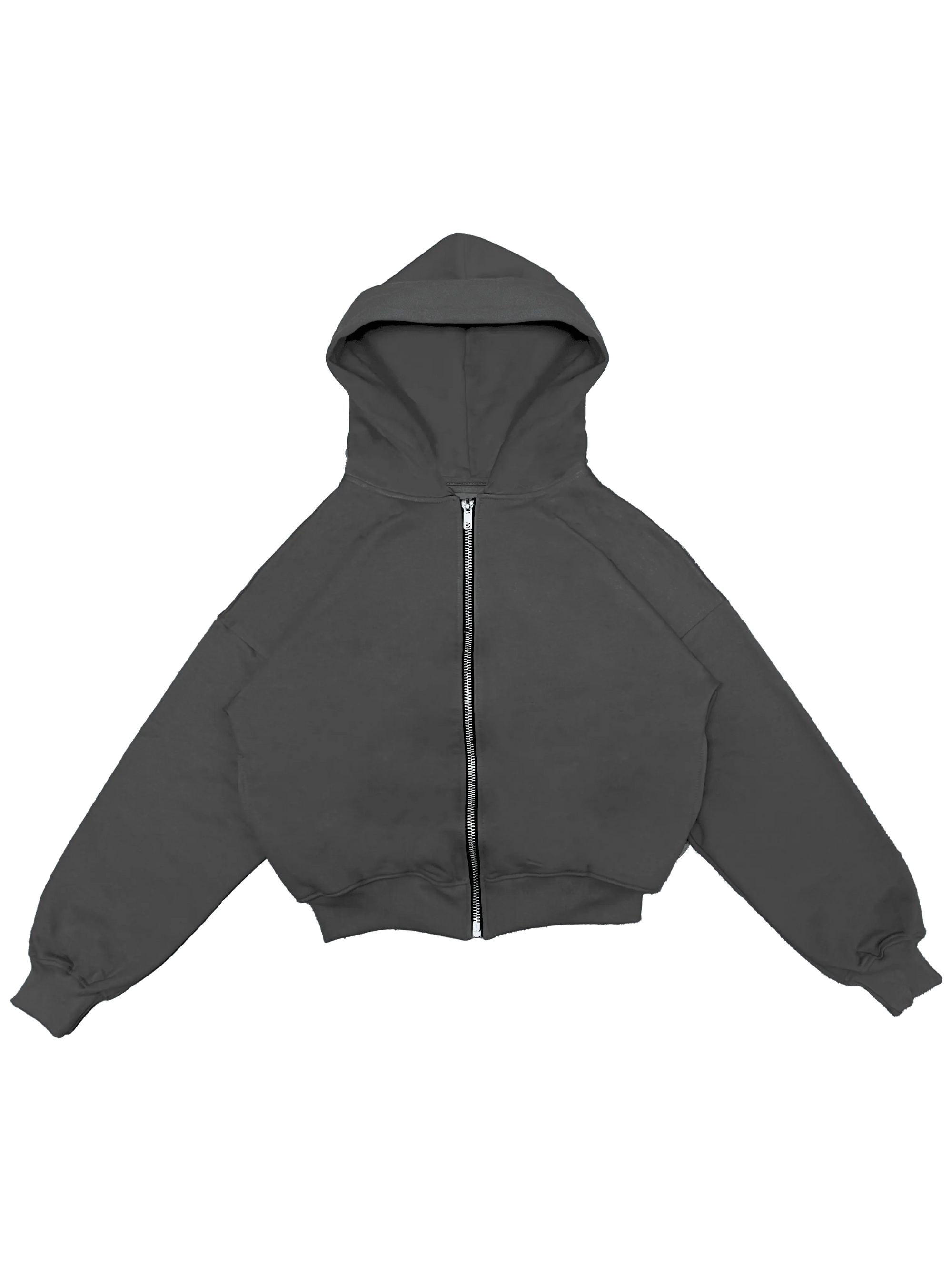BOXY FIT ZIP UP HOODIE VL2 - humanmob.cl
